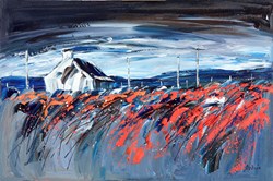 Herridean Red by Lynn Rodgie - Original Painting on Stretched Canvas sized 30x20 inches. Available from Whitewall Galleries